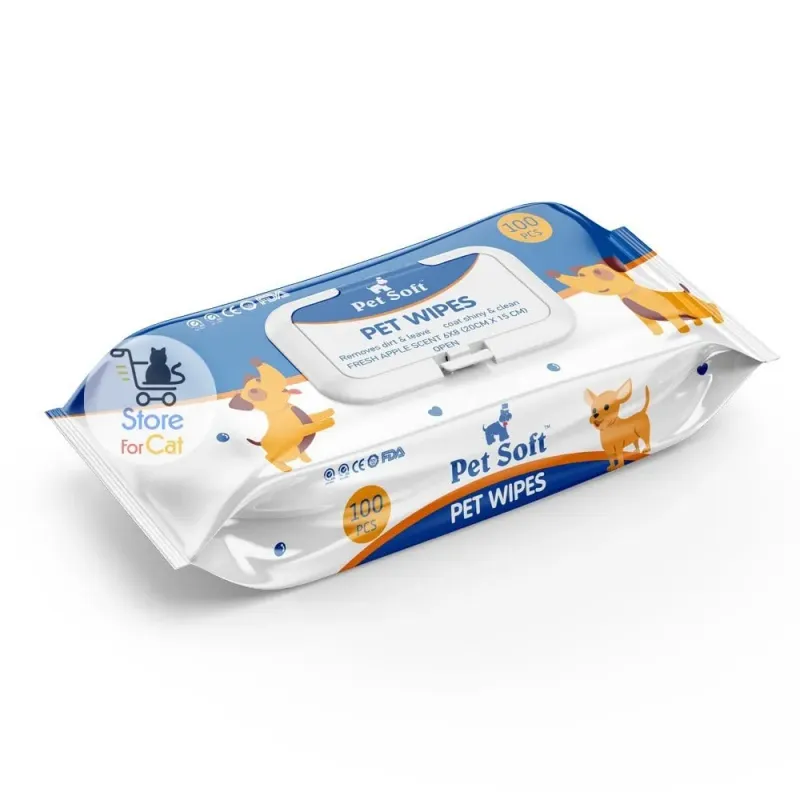 مناديل مبللة للقطط والكلاب